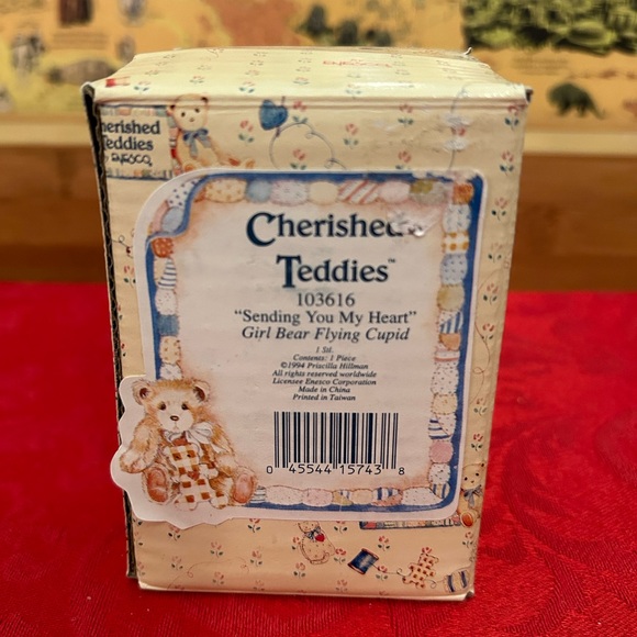 Cherished Teddies Girl Bear Flying Cupid Ornament - Picture 2 of 7